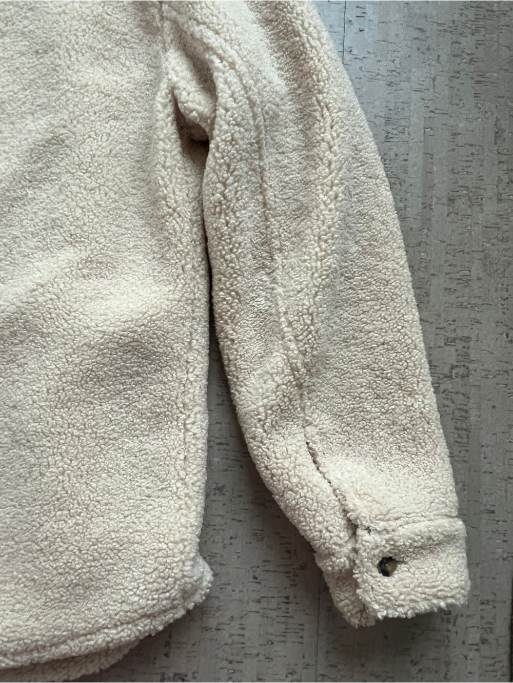 Marine Layer Cream Sherpa Shirt Jacket - Picture 12 of 12